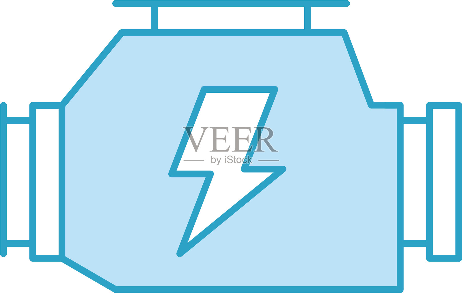 汽车化油器强大的发动机机器标志插画图片素材