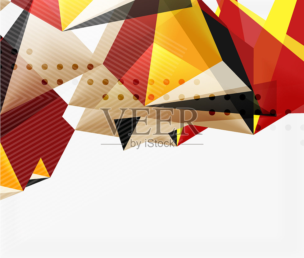 3 d三角形几何插画图片素材