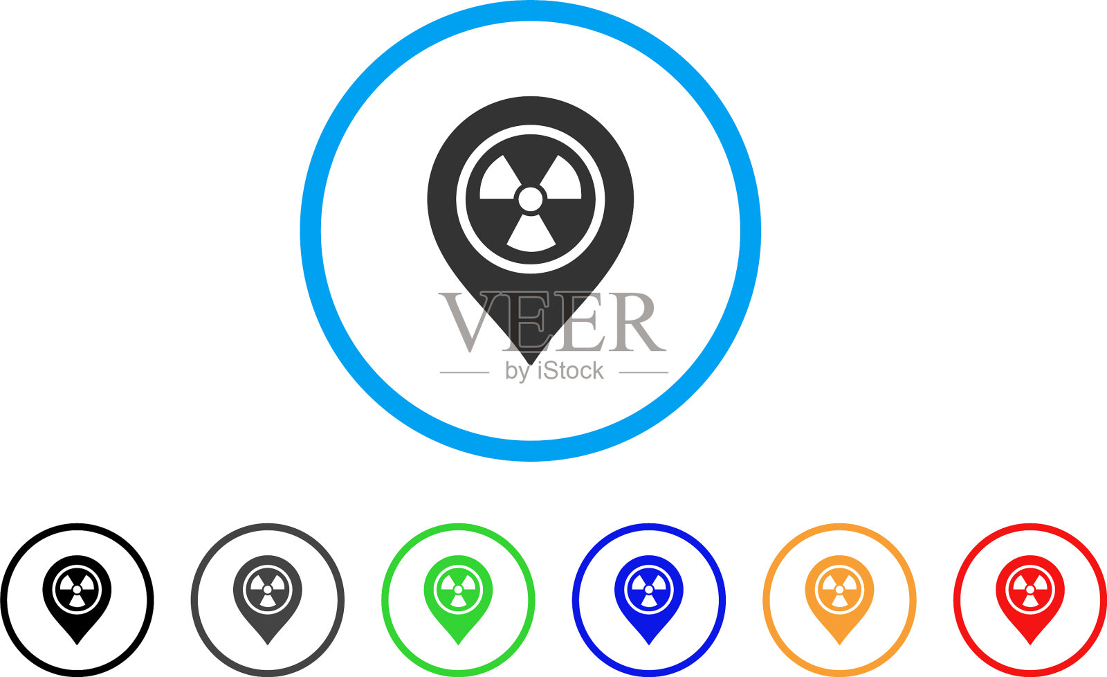 放射性标记圆角图标插画图片素材