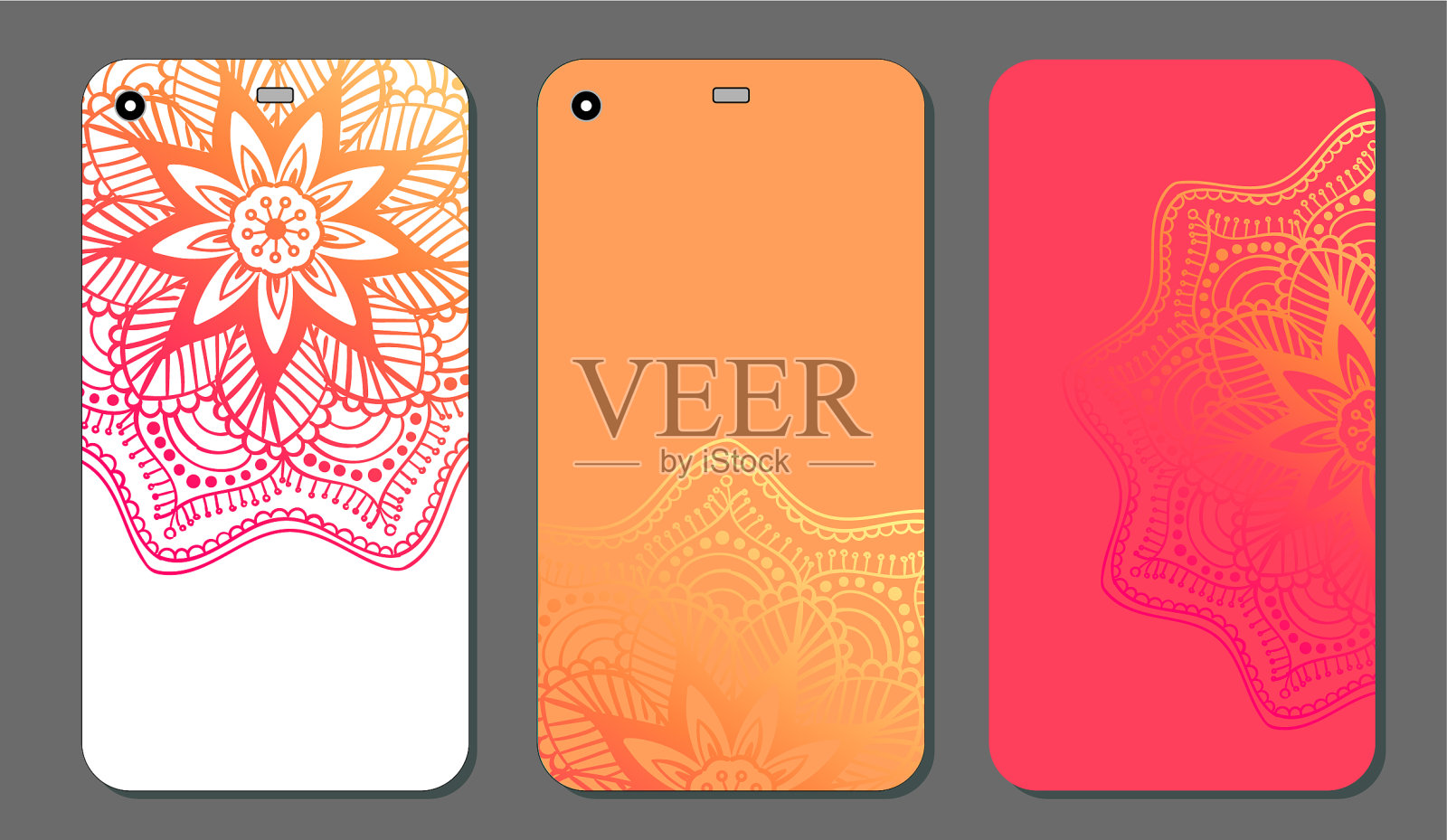 手机壳曼荼罗设计集复古装饰插画图片素材