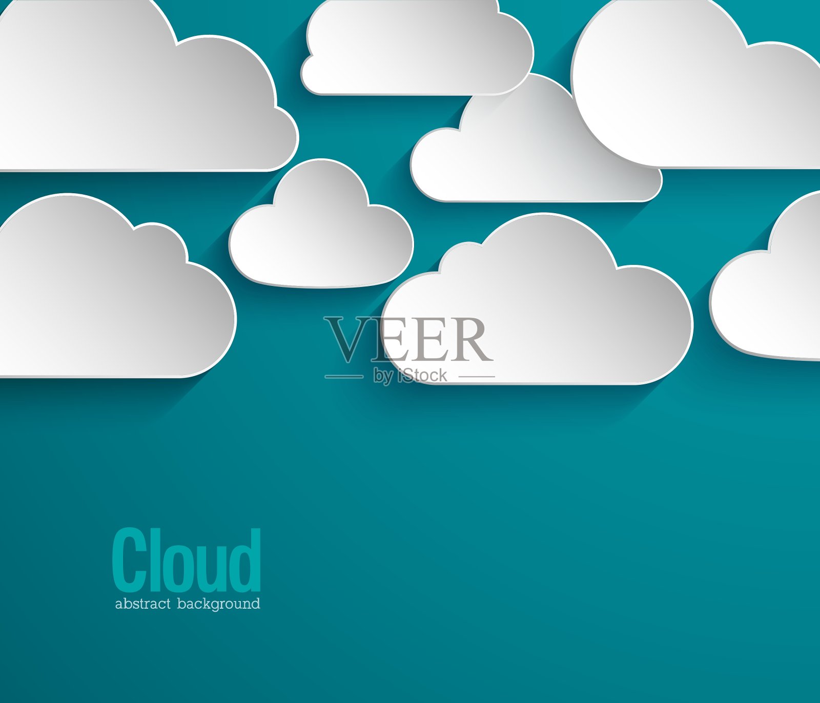 摘要纸云背景插画图片素材