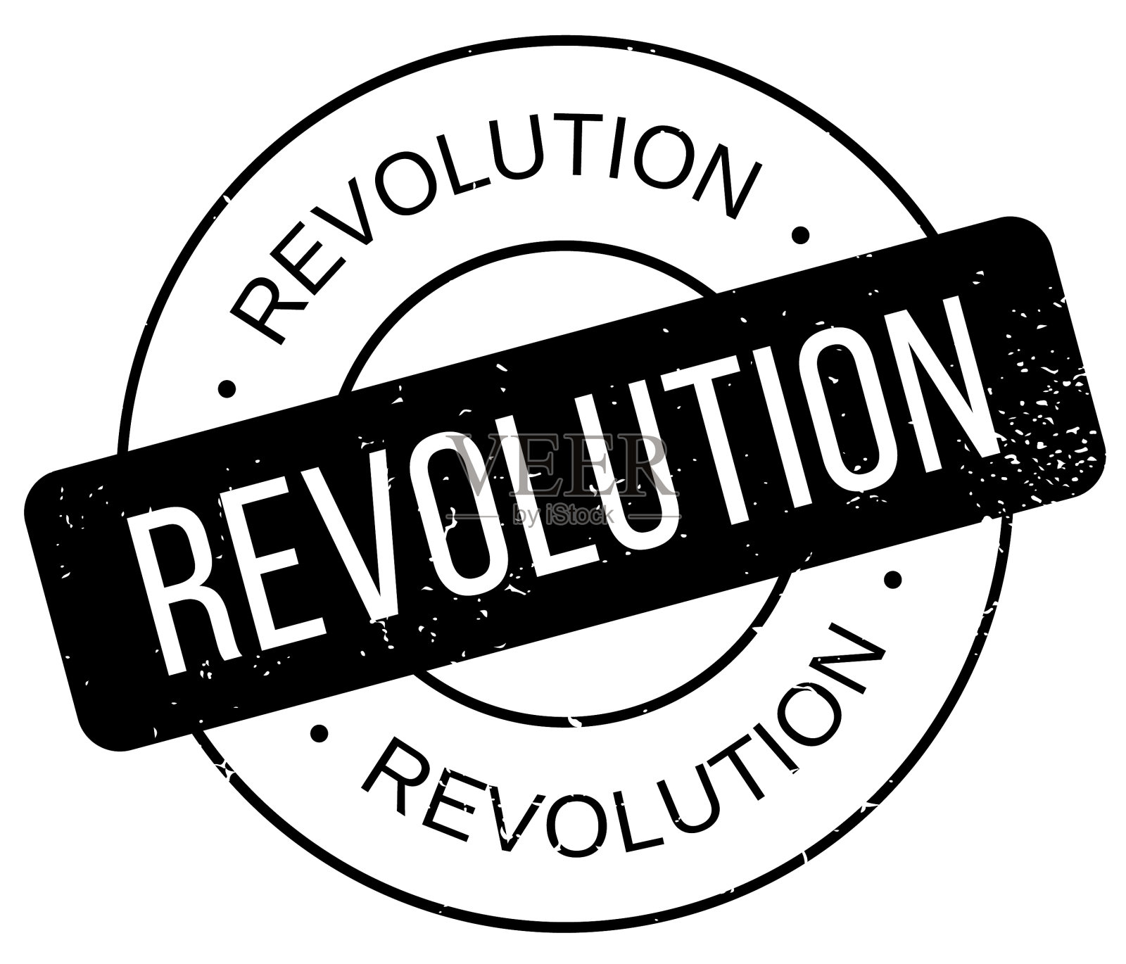 革命橡皮图章插画图片素材