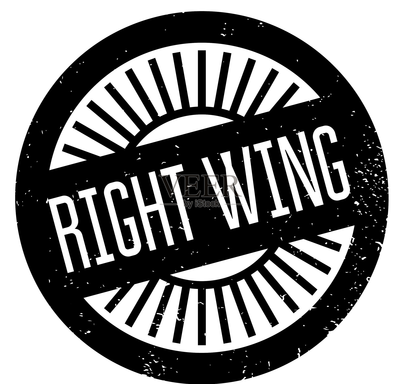 右翼橡皮图章设计元素图片