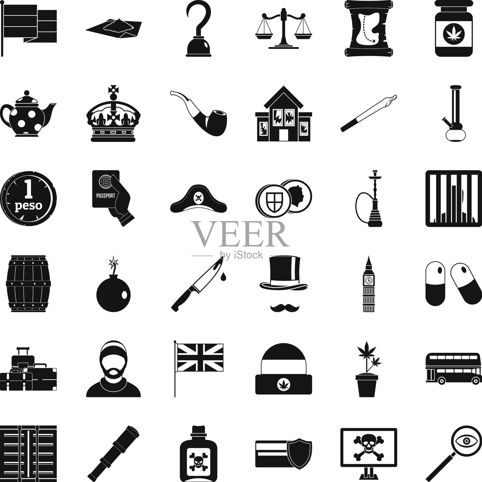 故障图标设置简单的风格图标素材