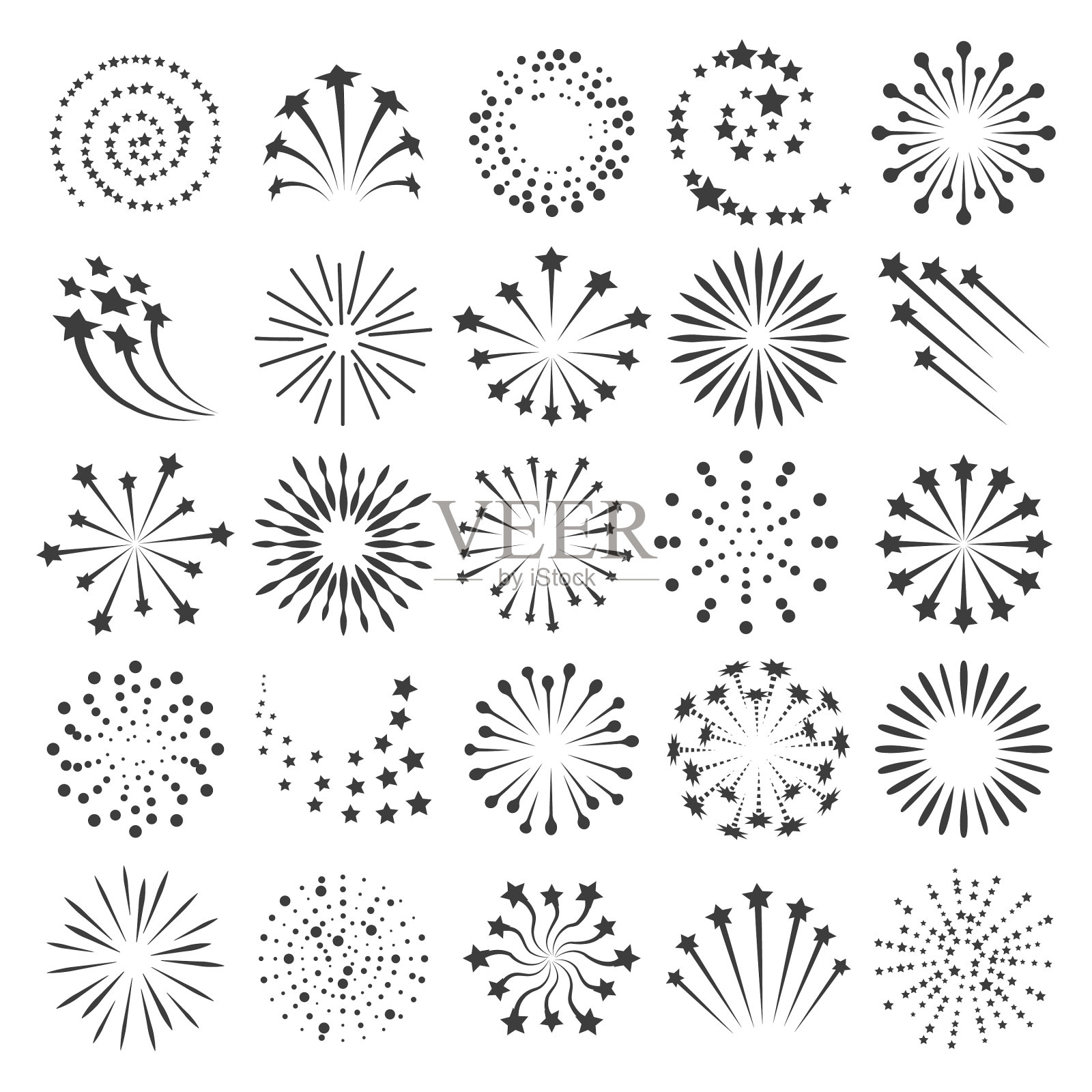 新年烟火图标设计元素图片