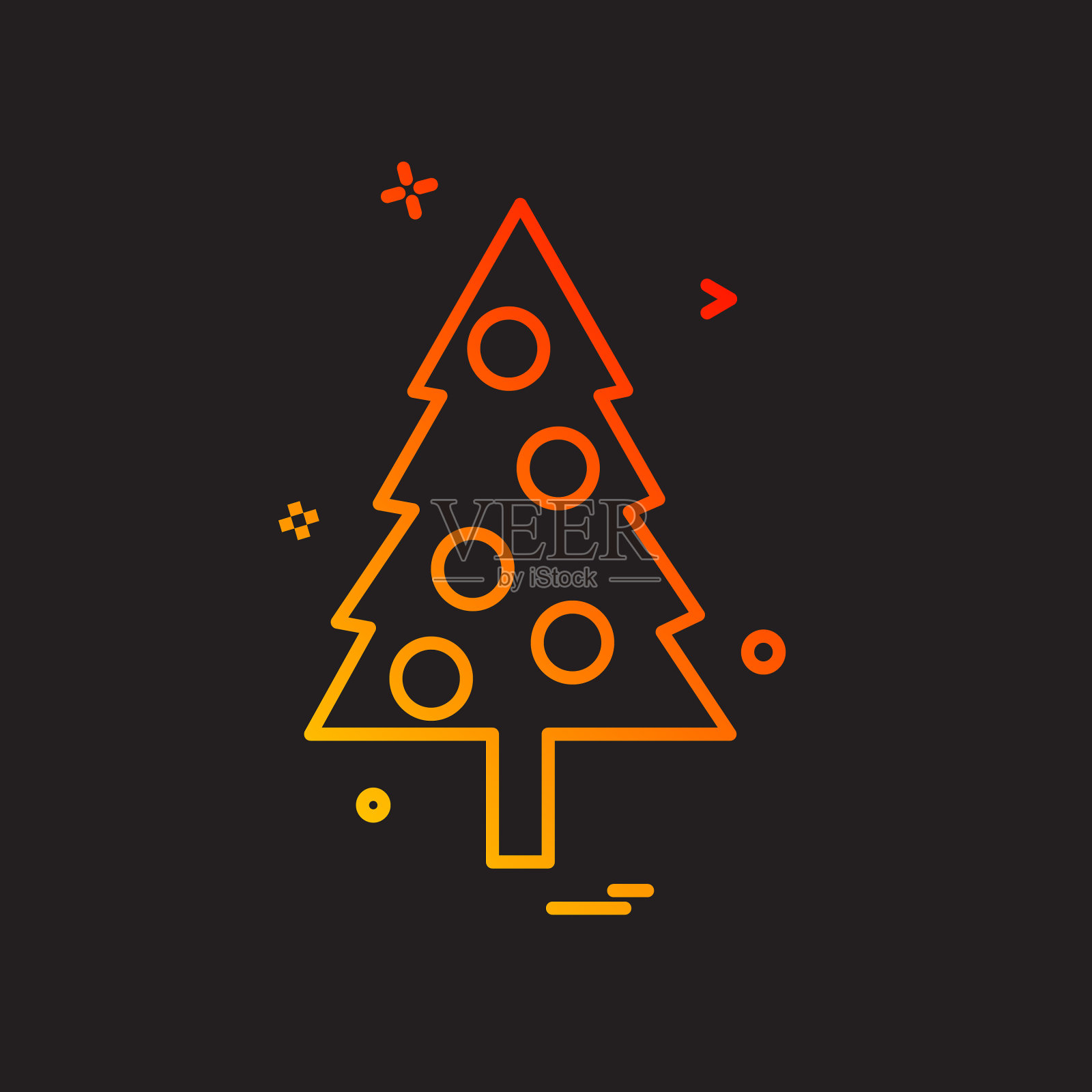 圣诞树图标设计插画图片素材