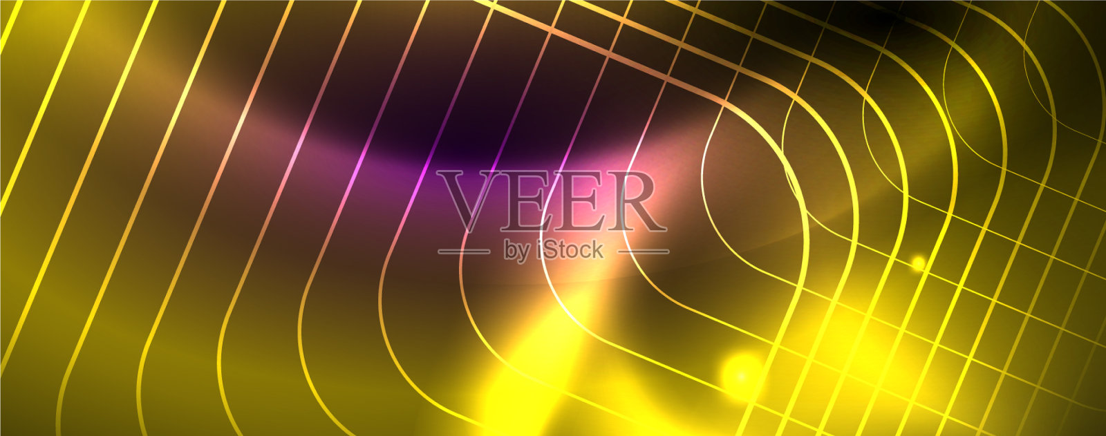 闪闪发光的设计背景霓虹风格线条插画图片素材