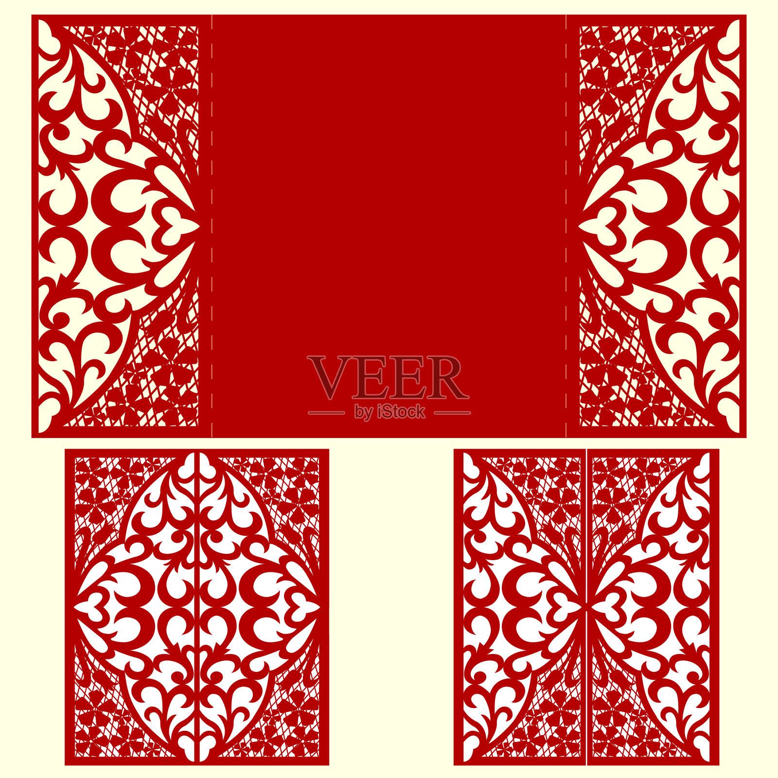 布局的婚礼邀请插画图片素材