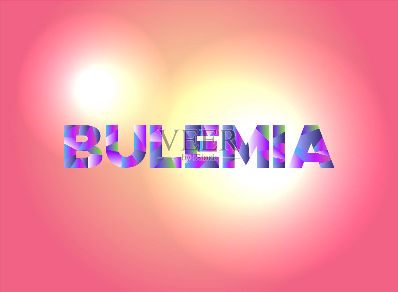 Bulemia概念多彩的文字艺术插画图片素材