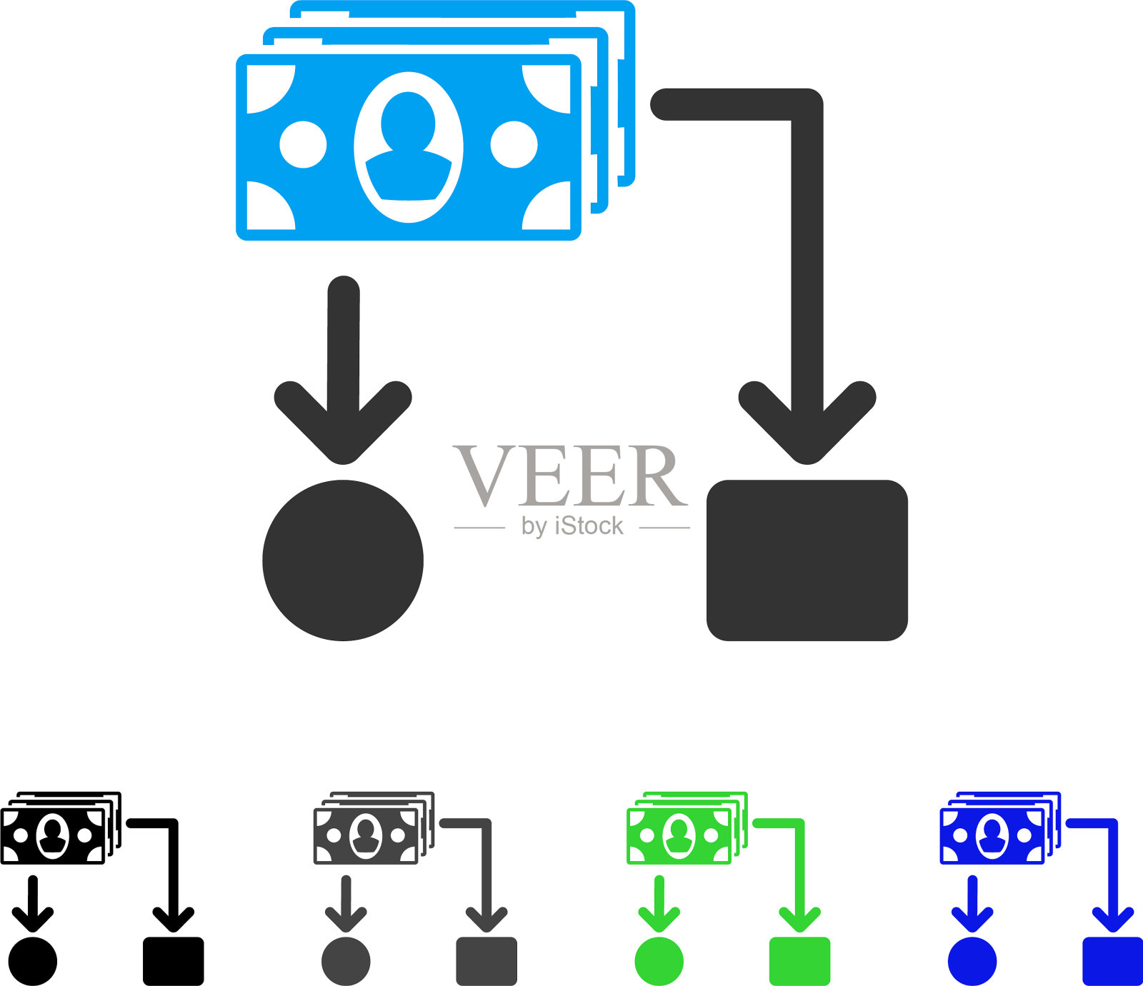 现金流平的图标图标素材