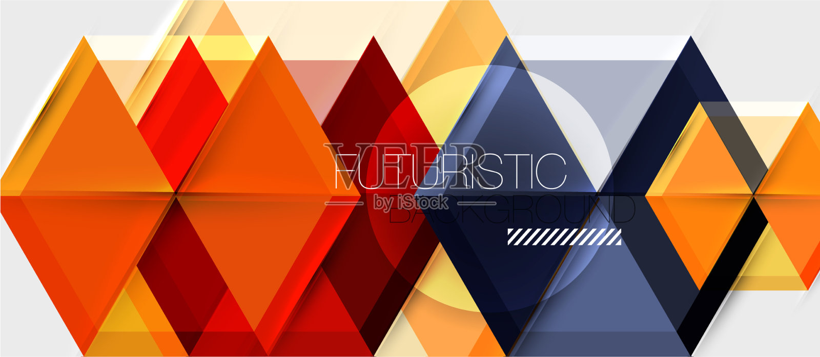 色彩鲜艳的六角形几何构图插画图片素材