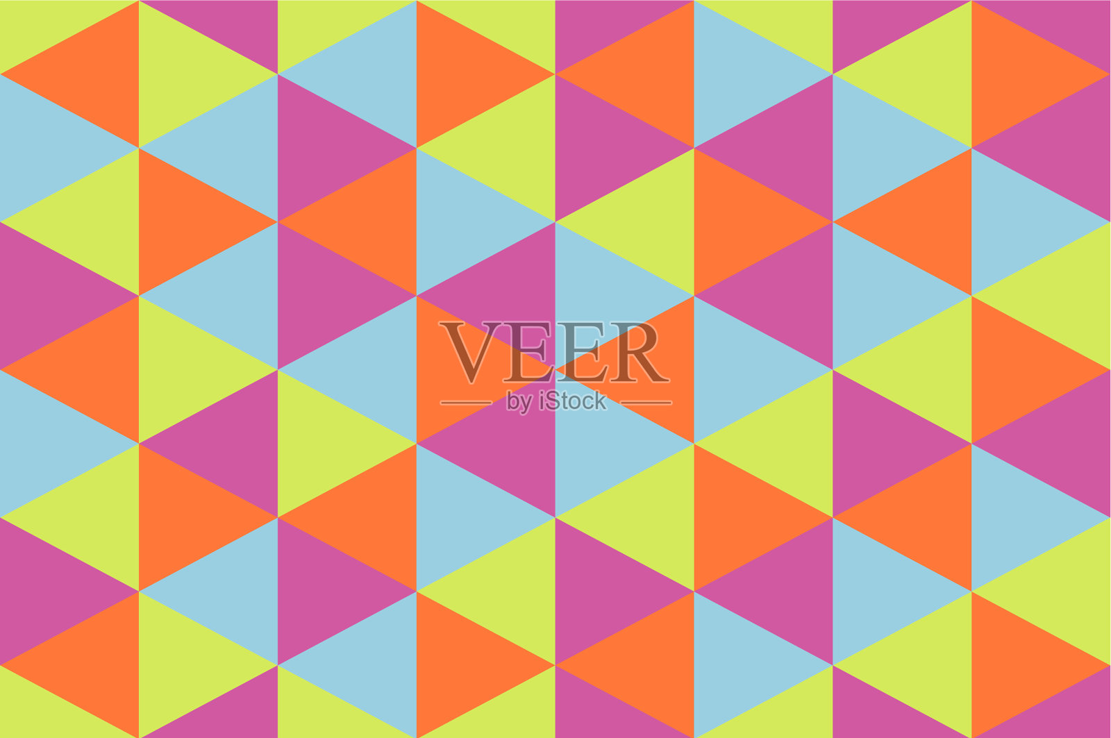 彩色无缝几何图案插画图片素材