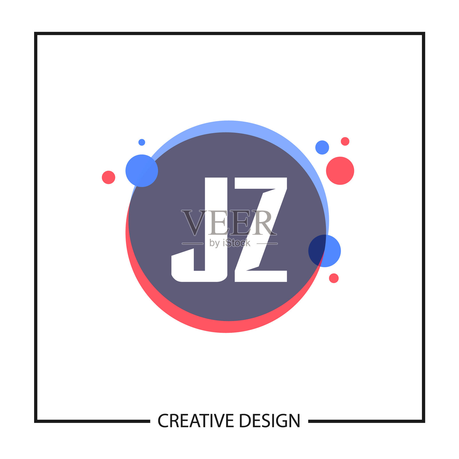 首字母jz标志模板设计插画图片素材