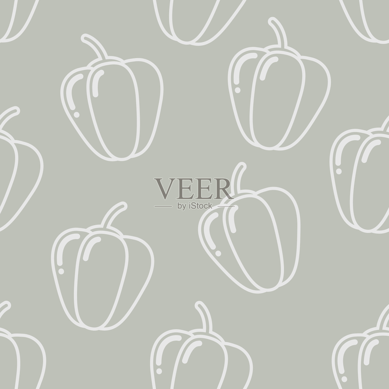 无缝辣椒剪影图案插画图片素材