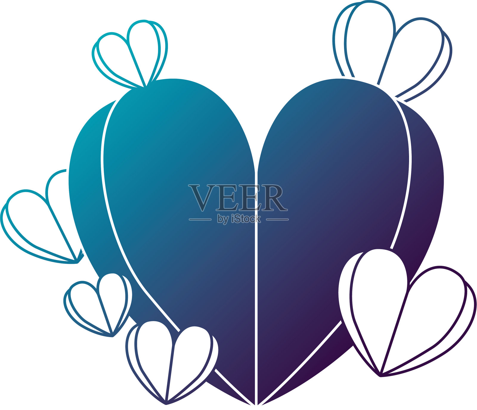 心形爱装饰图案背景设计元素图片