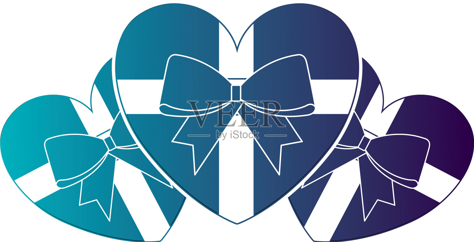 礼物用爱心塑成设计元素图片