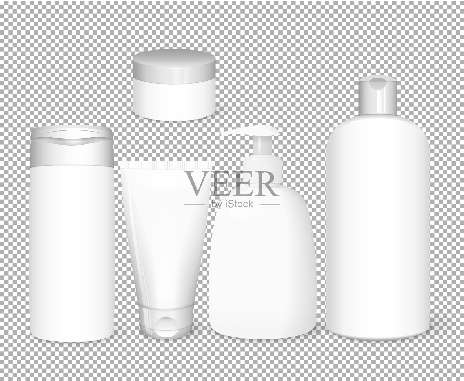 化妆品白色模板插画图片素材