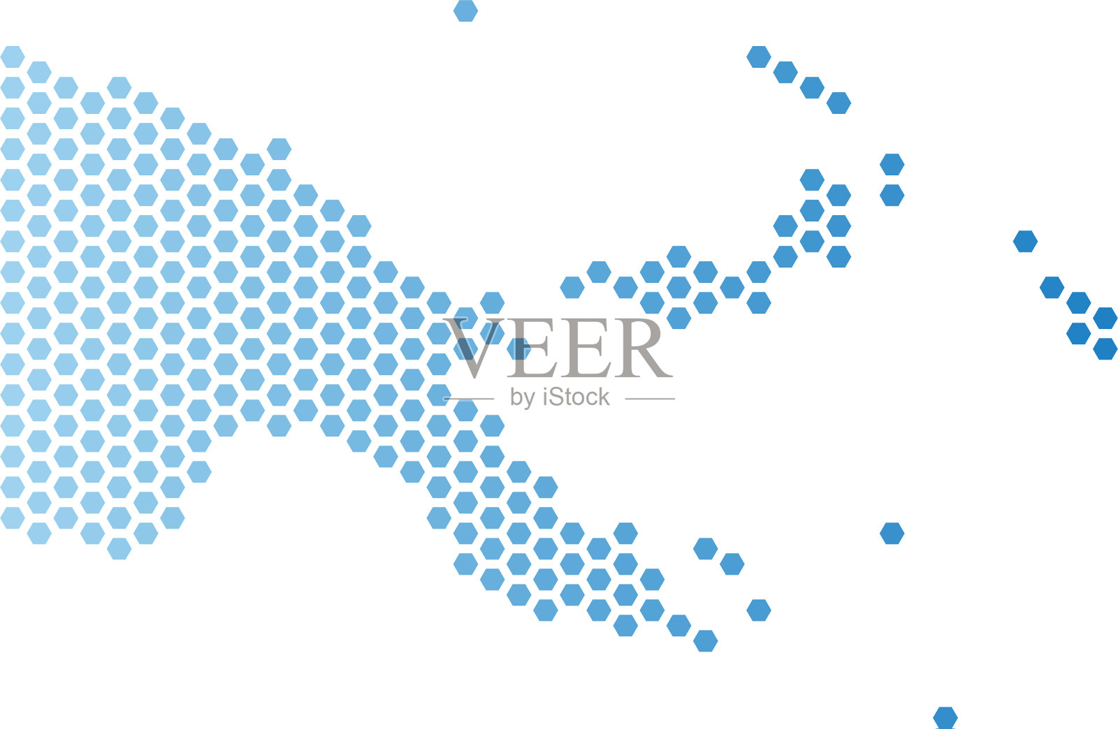 巴布亚新几内亚地图六角形抽象插画图片素材