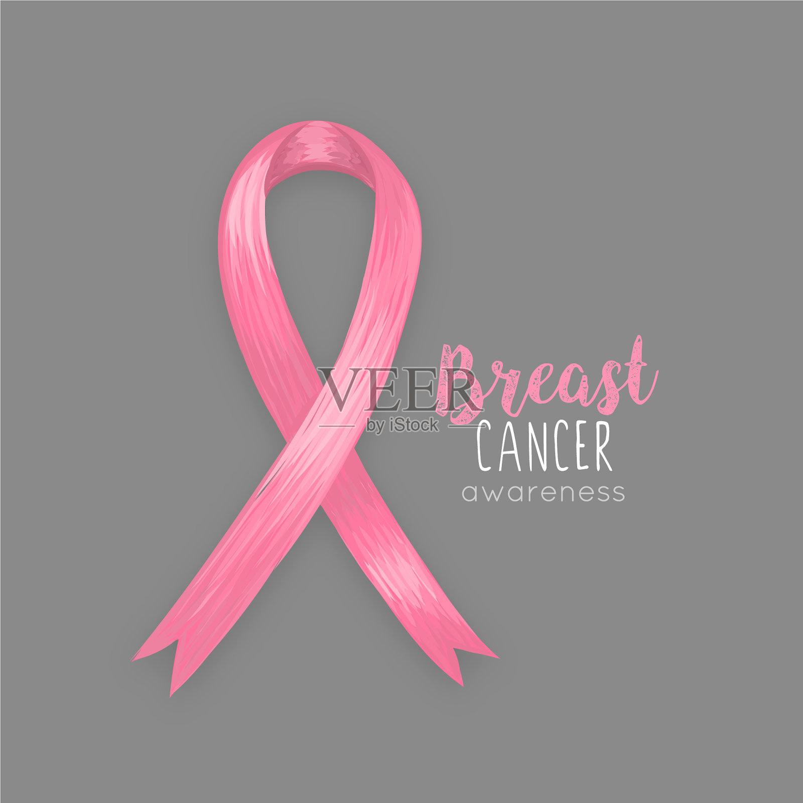 乳腺癌意识月粉红丝带插画图片素材