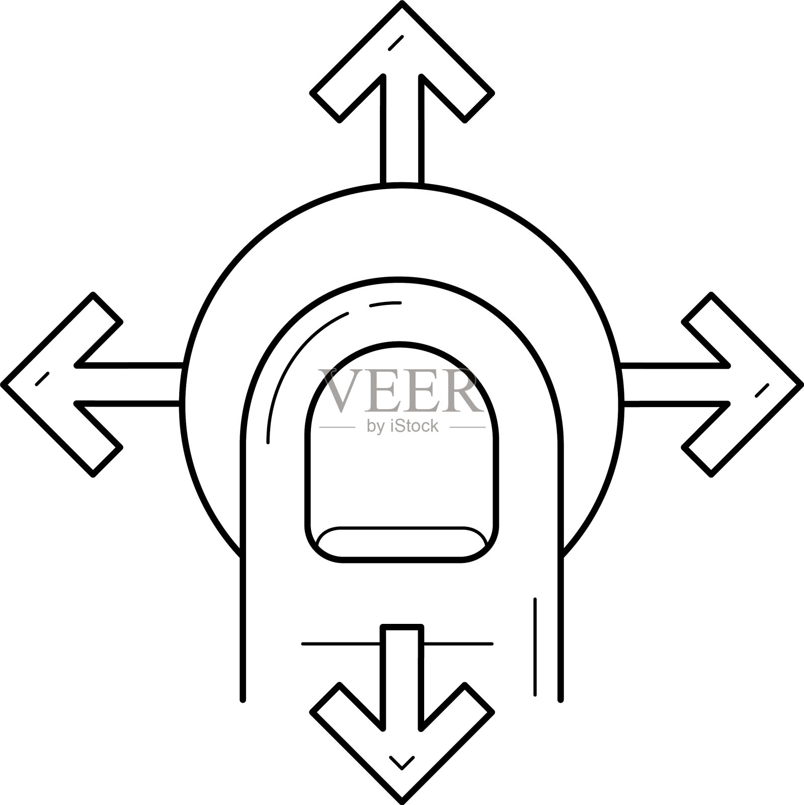 一指导航线图标设计元素图片