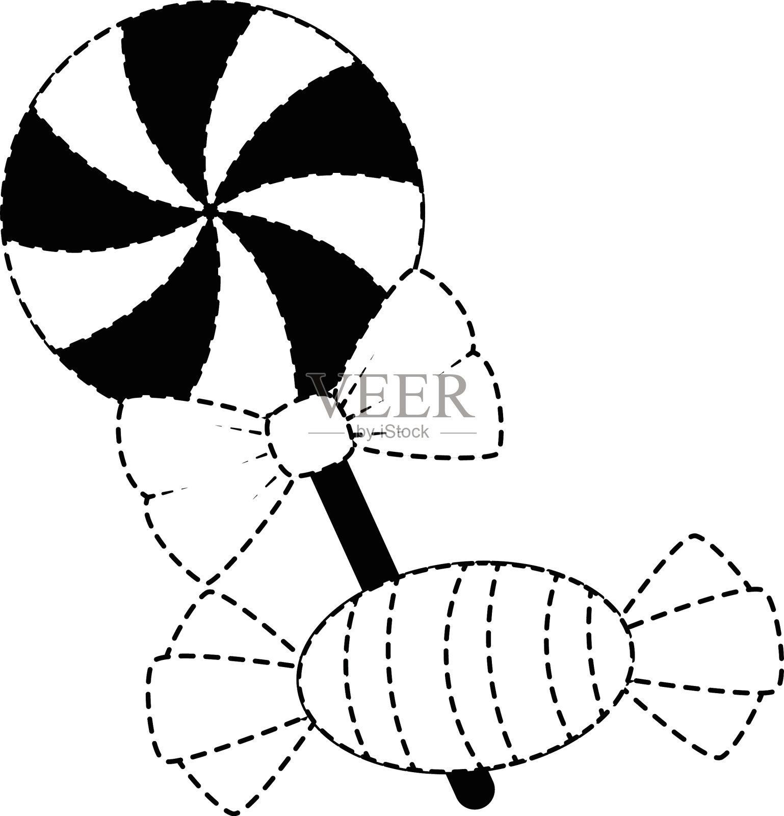 糖果万圣节偶像设计元素图片