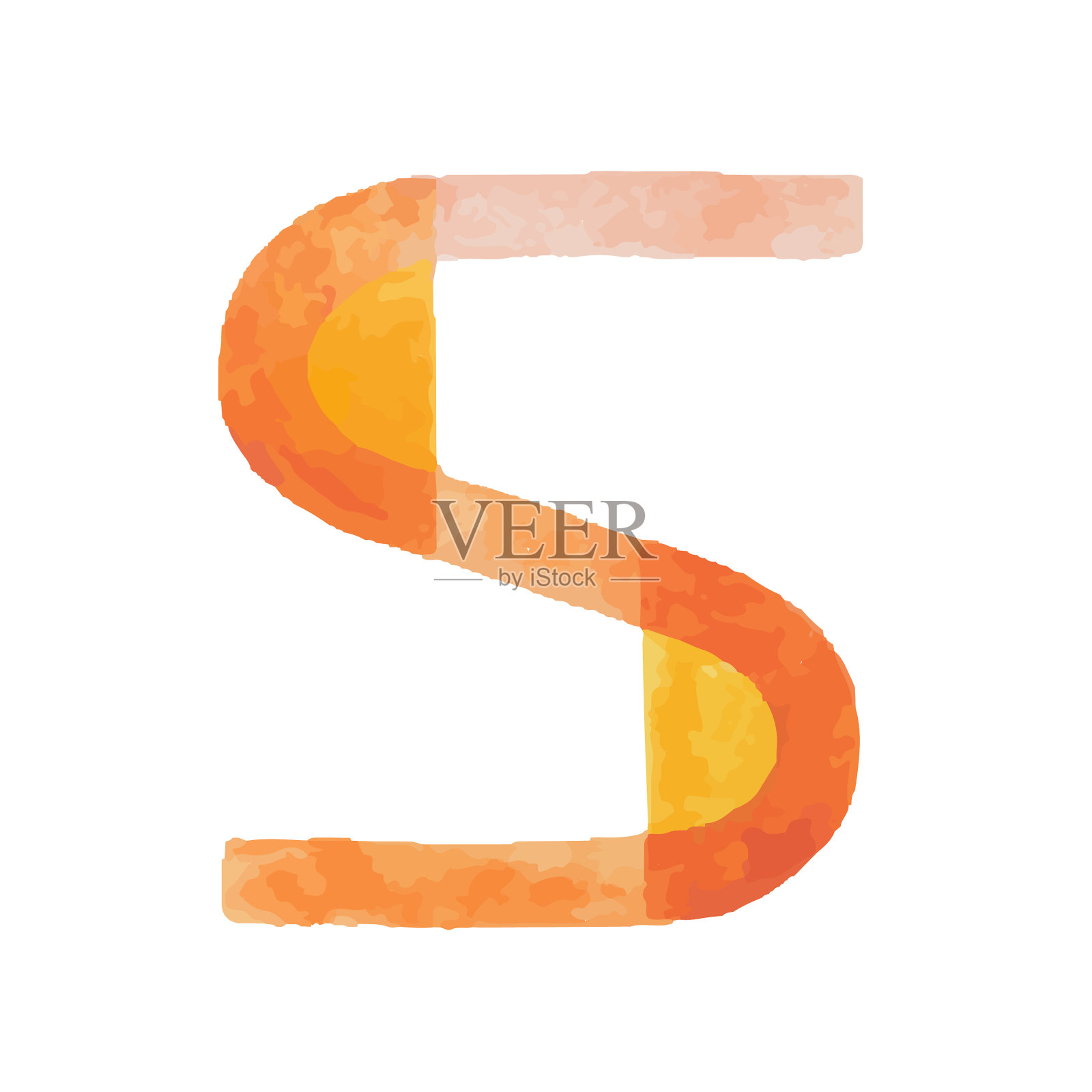 彩色水彩水彩画字体类型设计元素图片