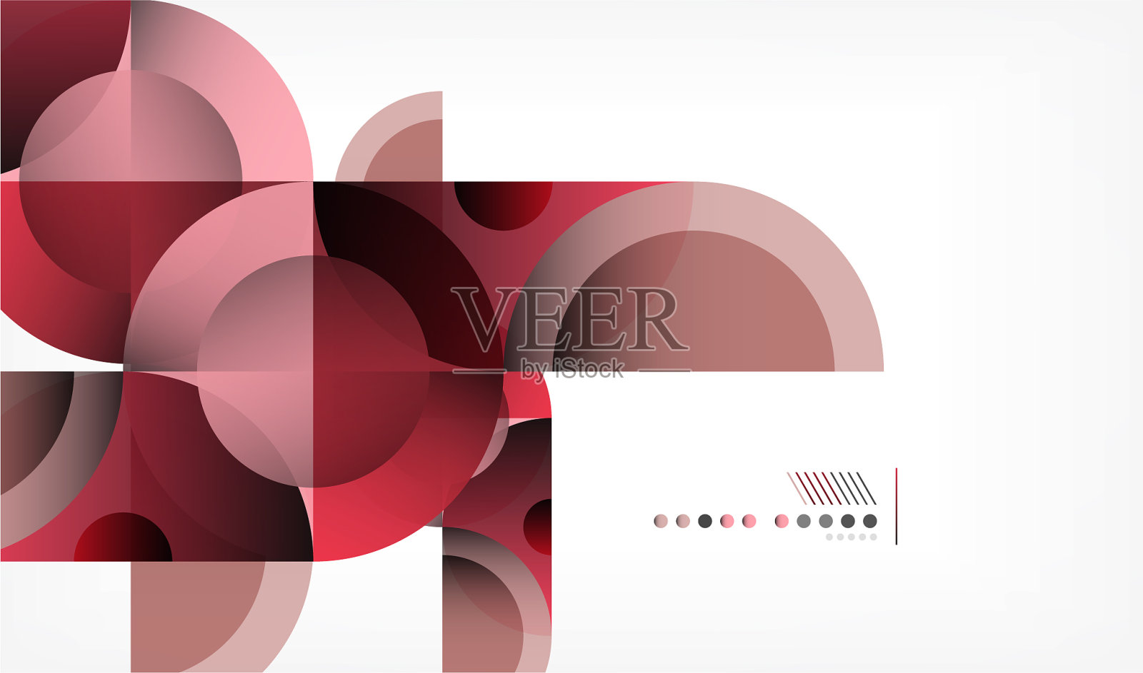 色彩圆抽象几何背景现代插画图片素材