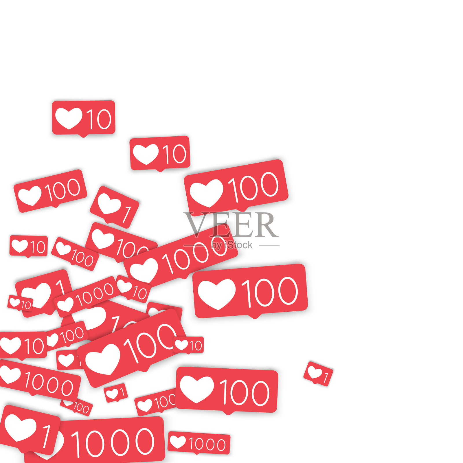 社交媒体计数器插画图片素材