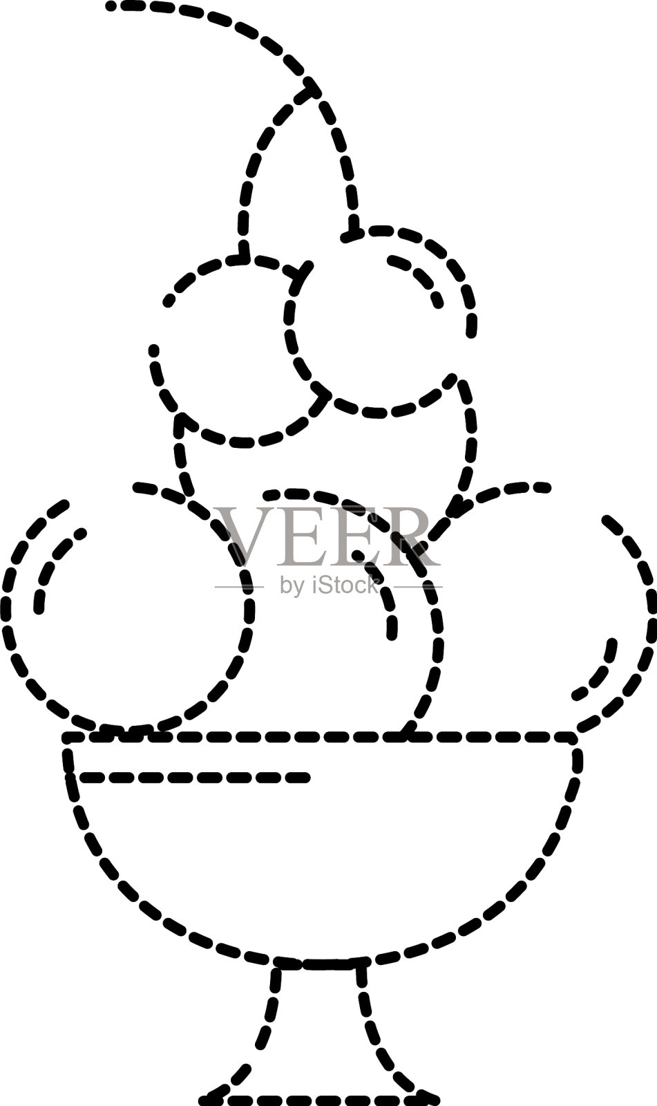玻璃杯里点缀着甜甜的冰淇淋设计元素图片