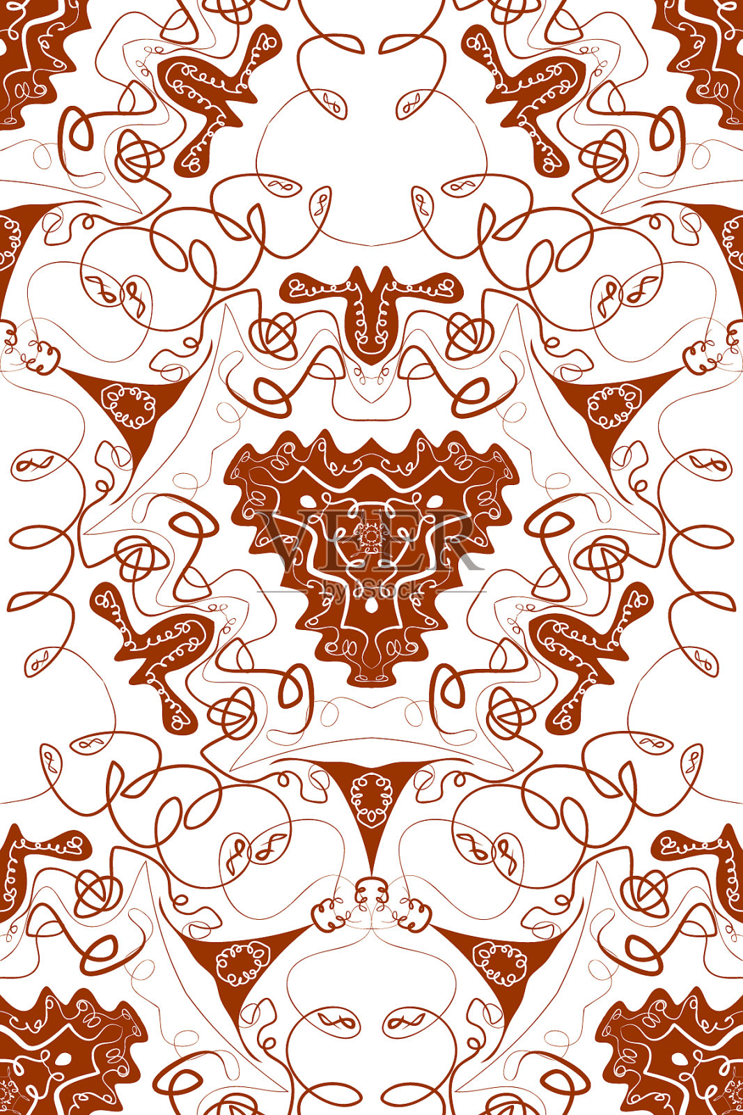 曼陀罗无缝图案阿拉伯波西米亚风格插画图片素材