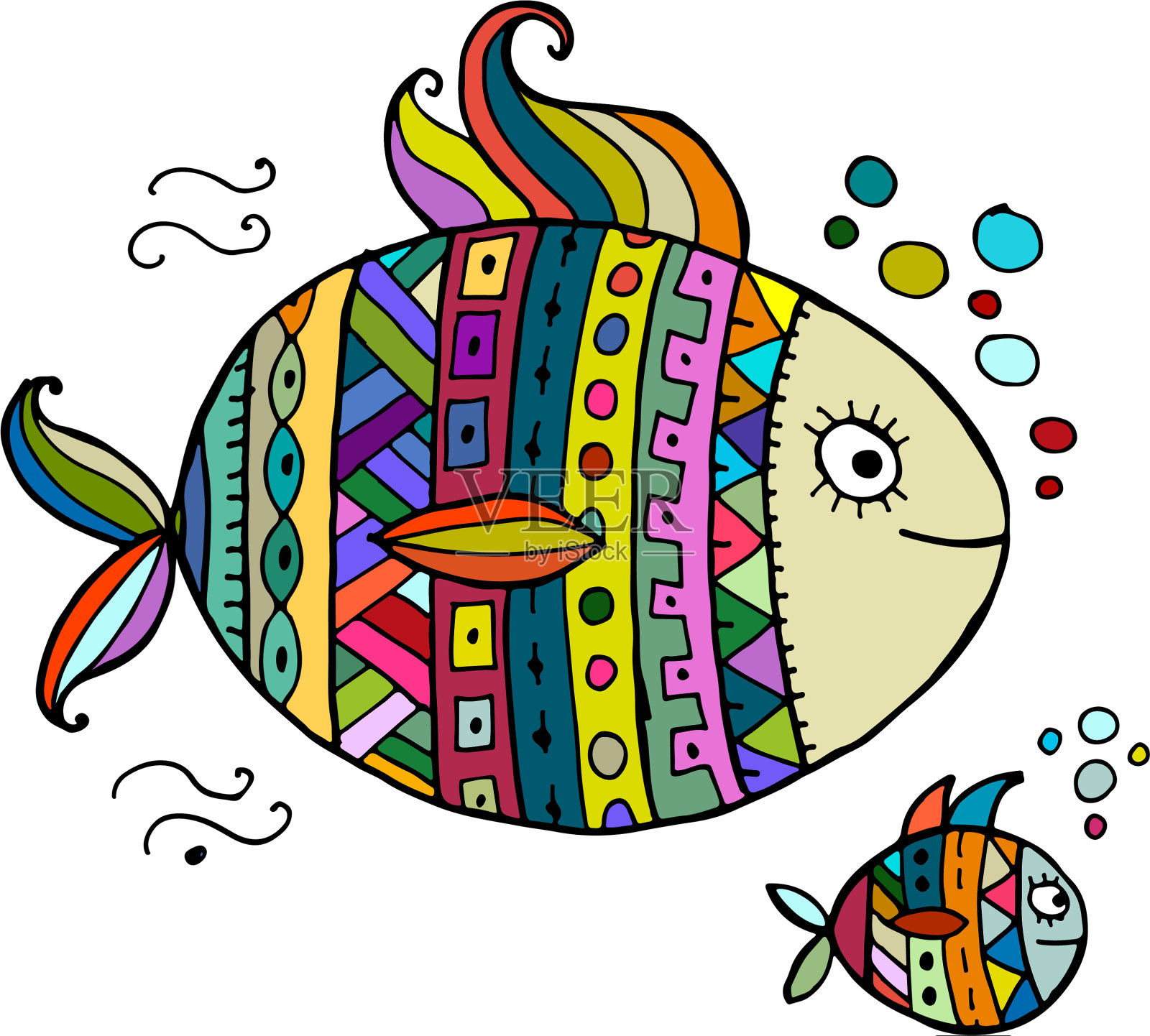 为你的设计华丽的鱼设计元素图片