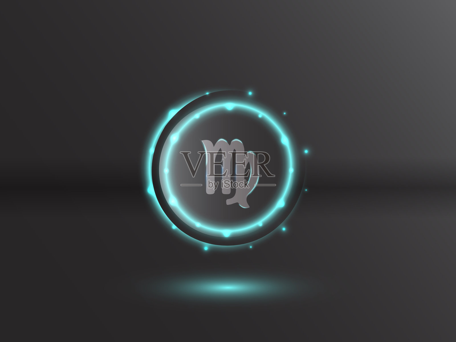 发光的星座符号插画图片素材