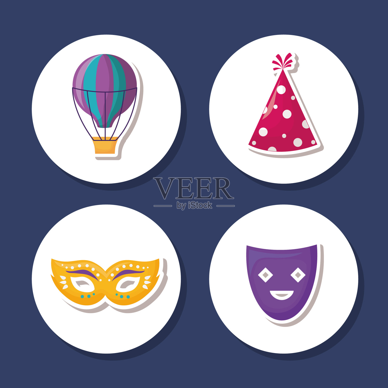 狂欢节马戏团设计插画图片素材