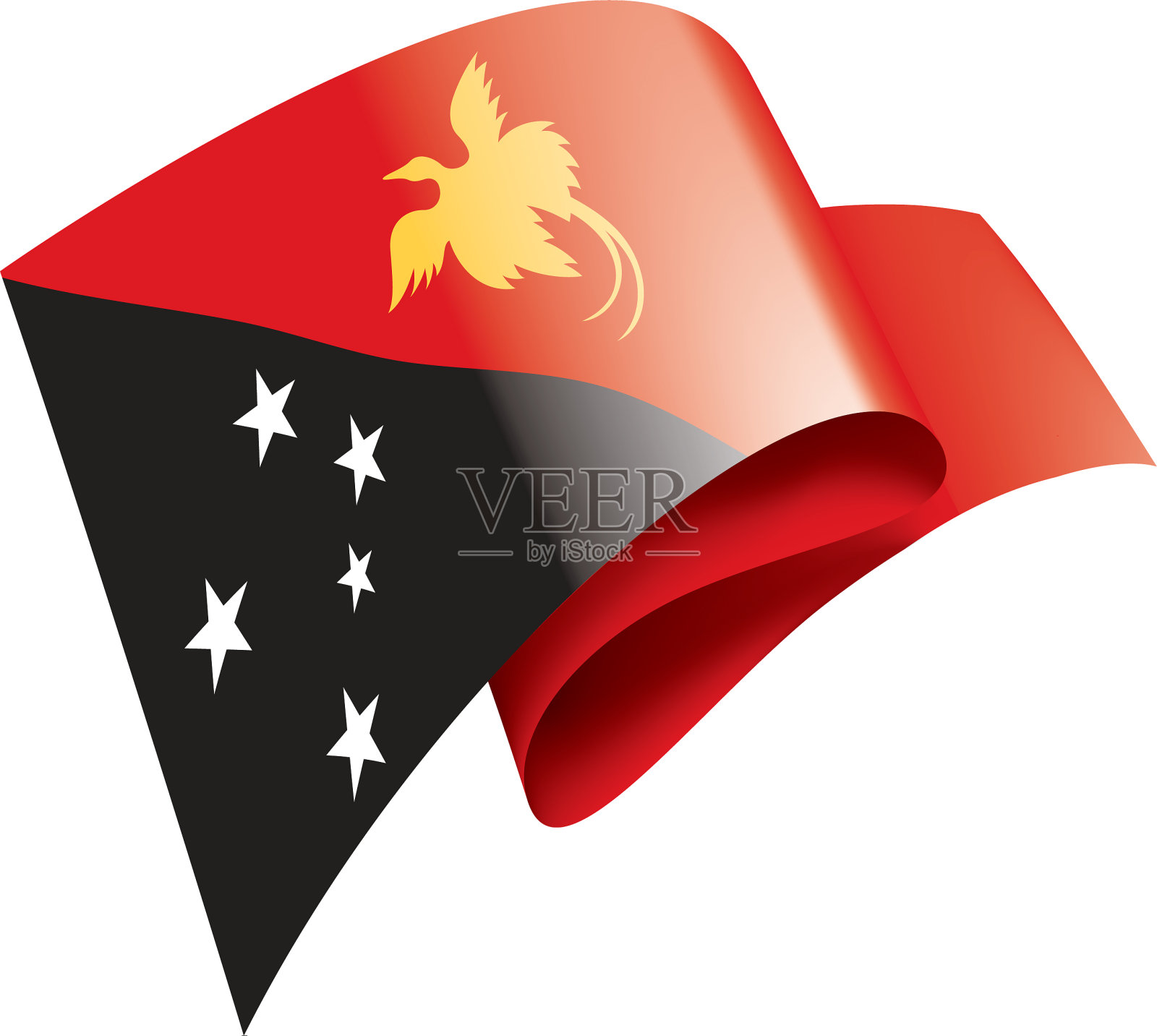 巴布亚新几内亚国旗上设计元素图片