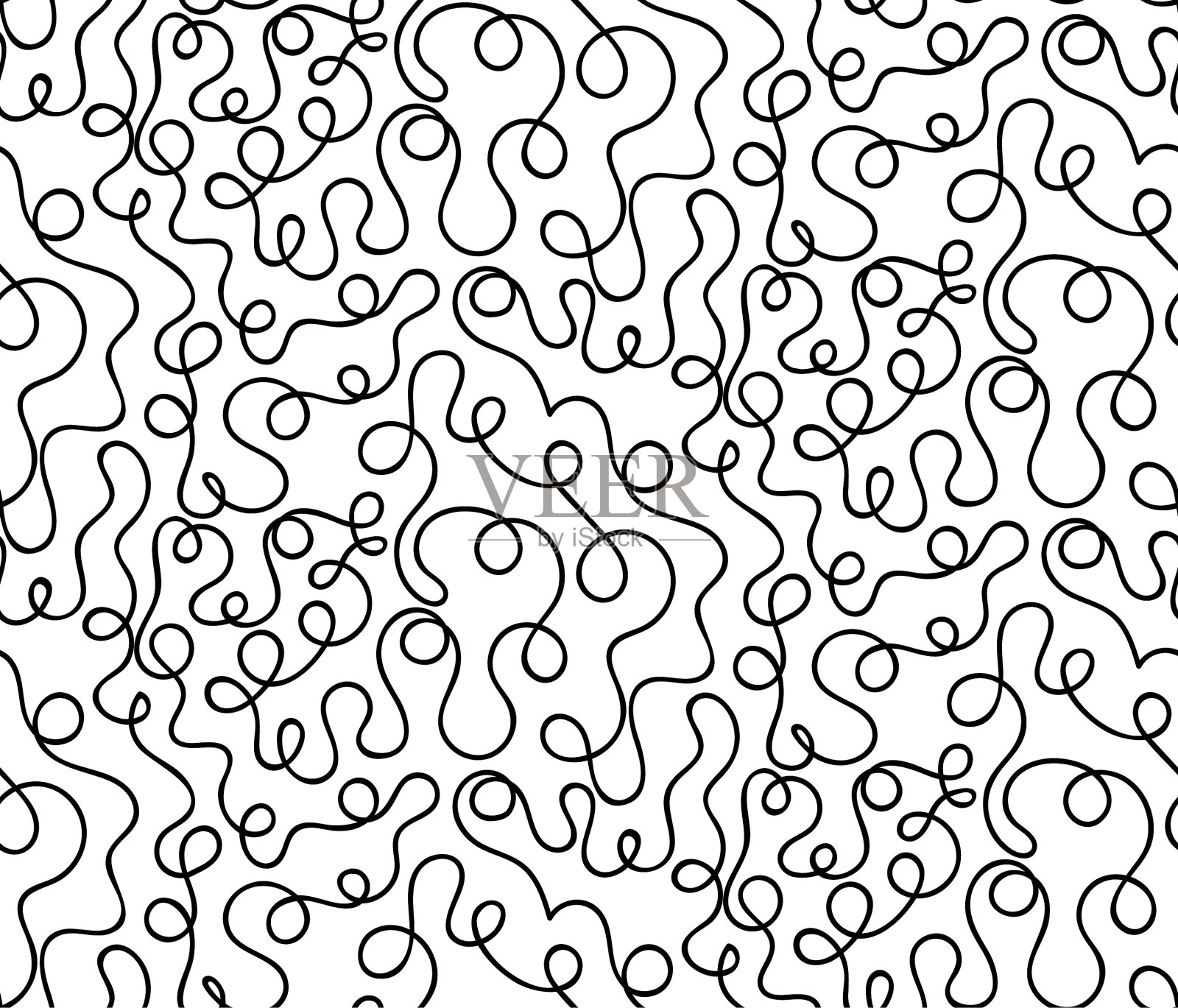 绘制线条的花卉背景插画图片素材