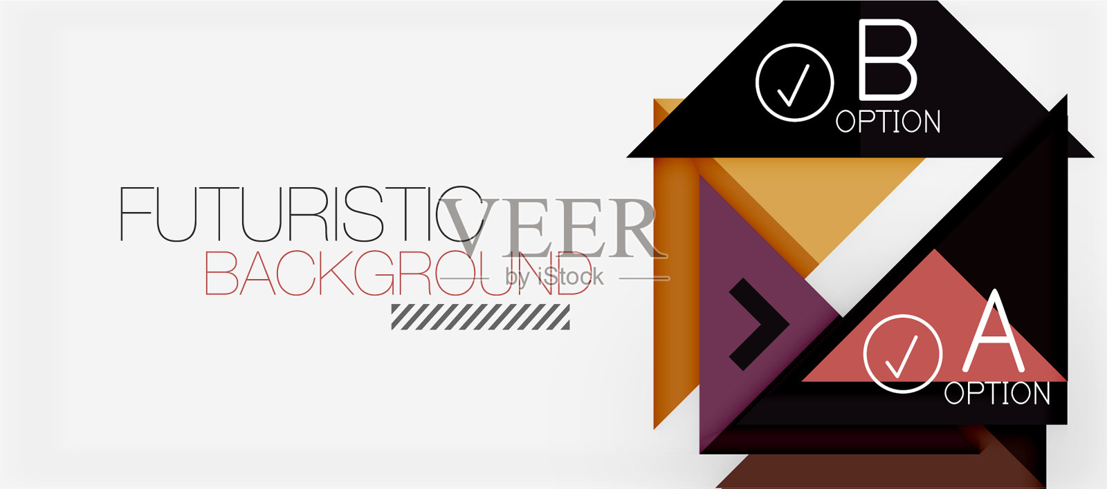 极简三角形现代旗帜设计插画图片素材