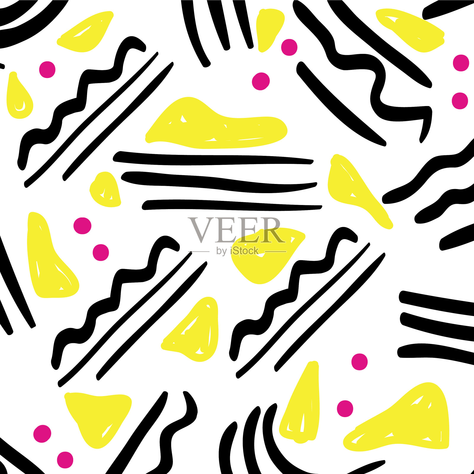 人物抽象孟菲斯风格的背景插画图片素材