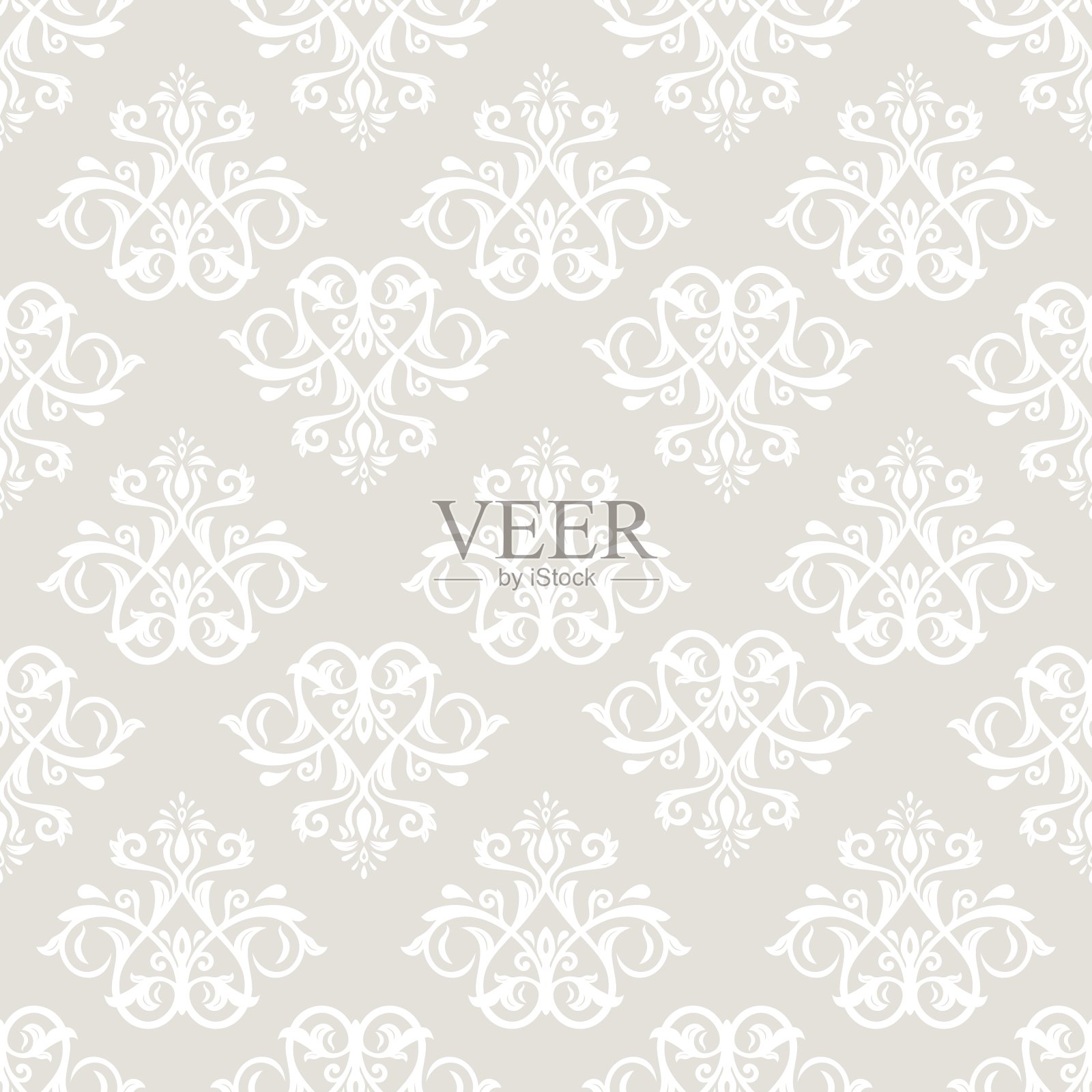 大马士革无缝模式插画图片素材