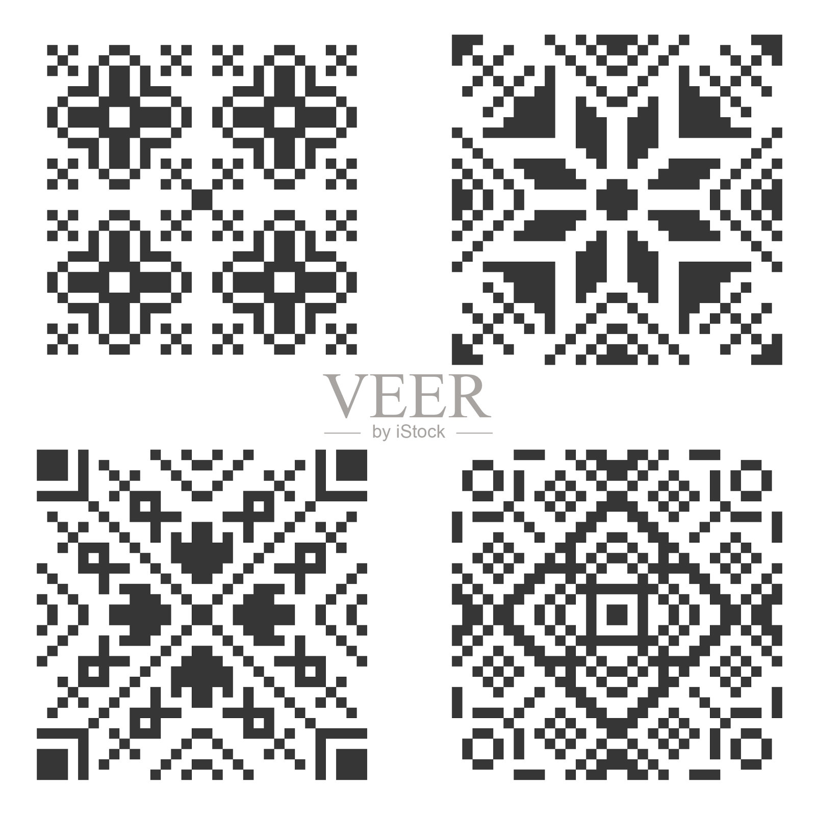 像素族无缝模式集插画图片素材