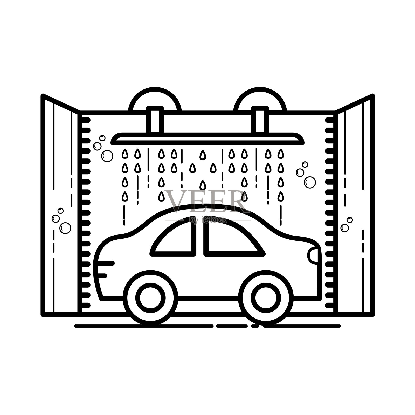 汽车服务和机械师修理和检查设计元素图片