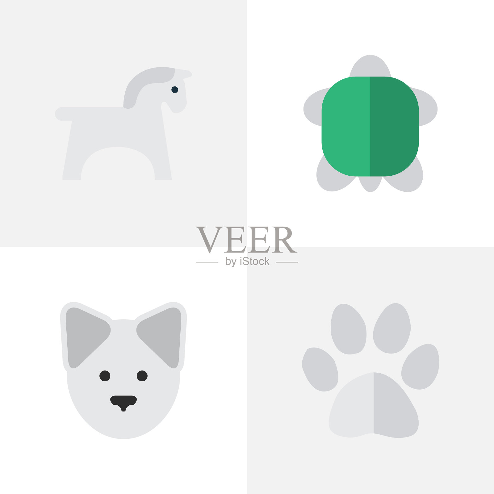 一组简单的野生图标图标素材