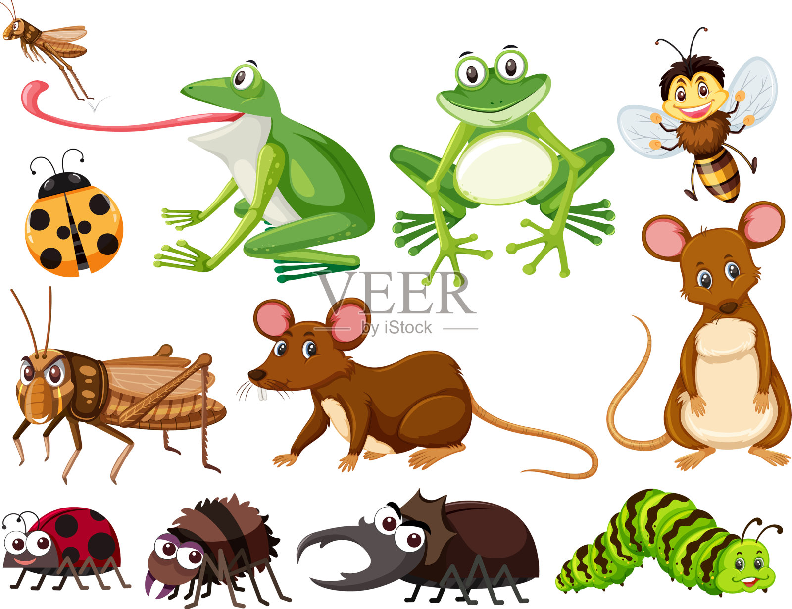 一组动物和昆虫设计元素图片