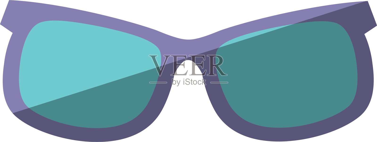 紫色和蓝色太阳镜旅行配件设计元素图片