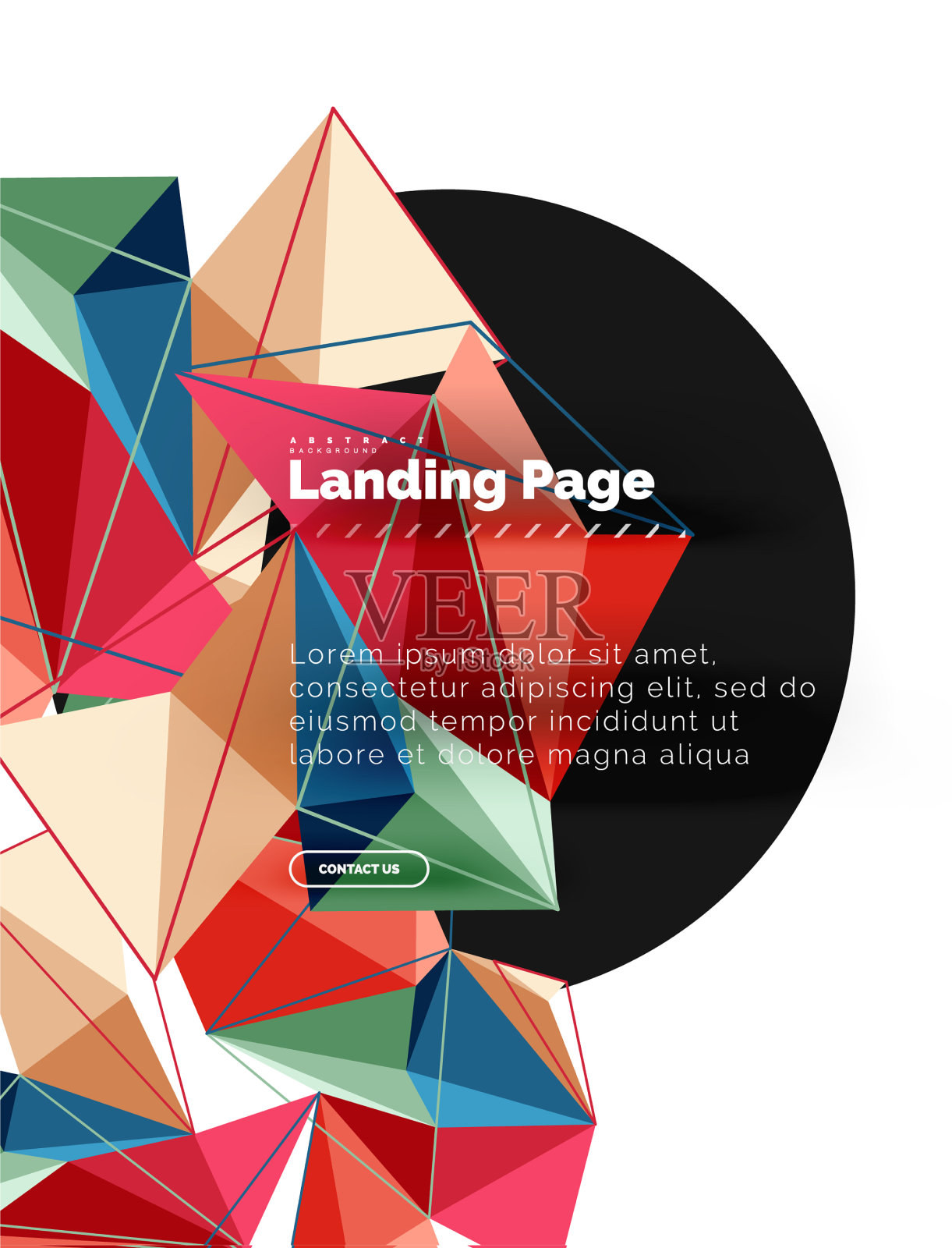 三维三角形抽象背景多边形插画图片素材