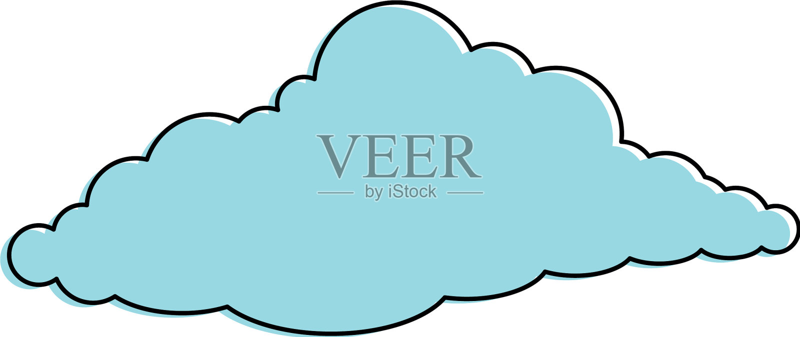 云天空剪影图标插画图片素材