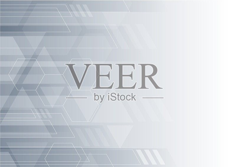 抽象技术灰白几何插画图片素材