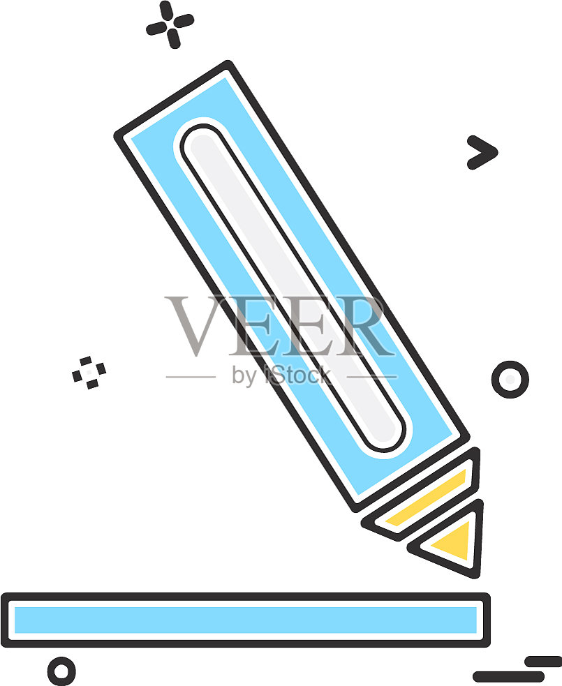 铅笔图标设计插画图片素材