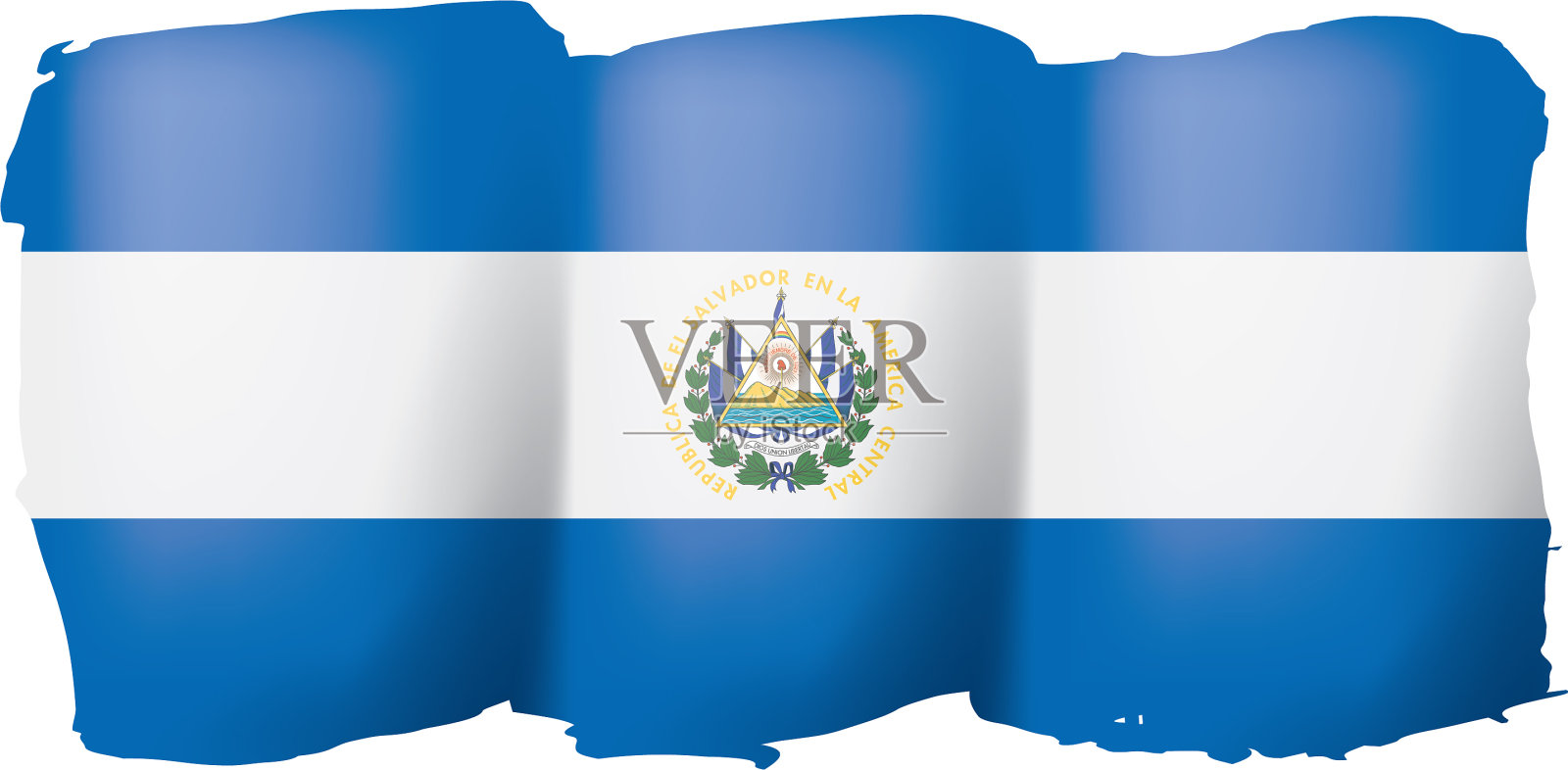 萨尔瓦多国旗上有白色设计元素图片