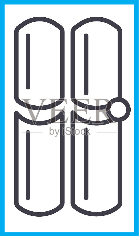 内部门线性图标概念内部门设计元素图片