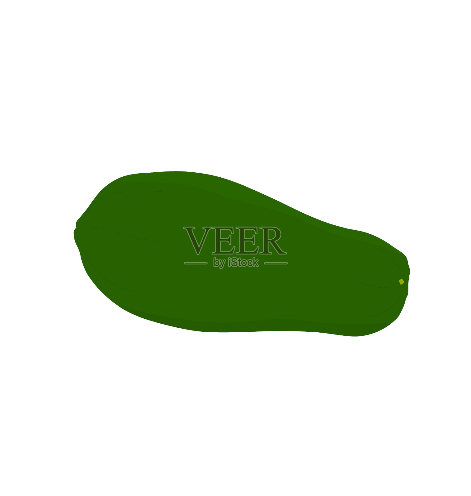 新鲜生木瓜果实分离设计元素图片